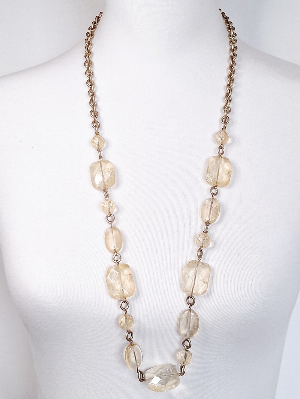 Talbots | Crackled Champagne | Station Necklace
